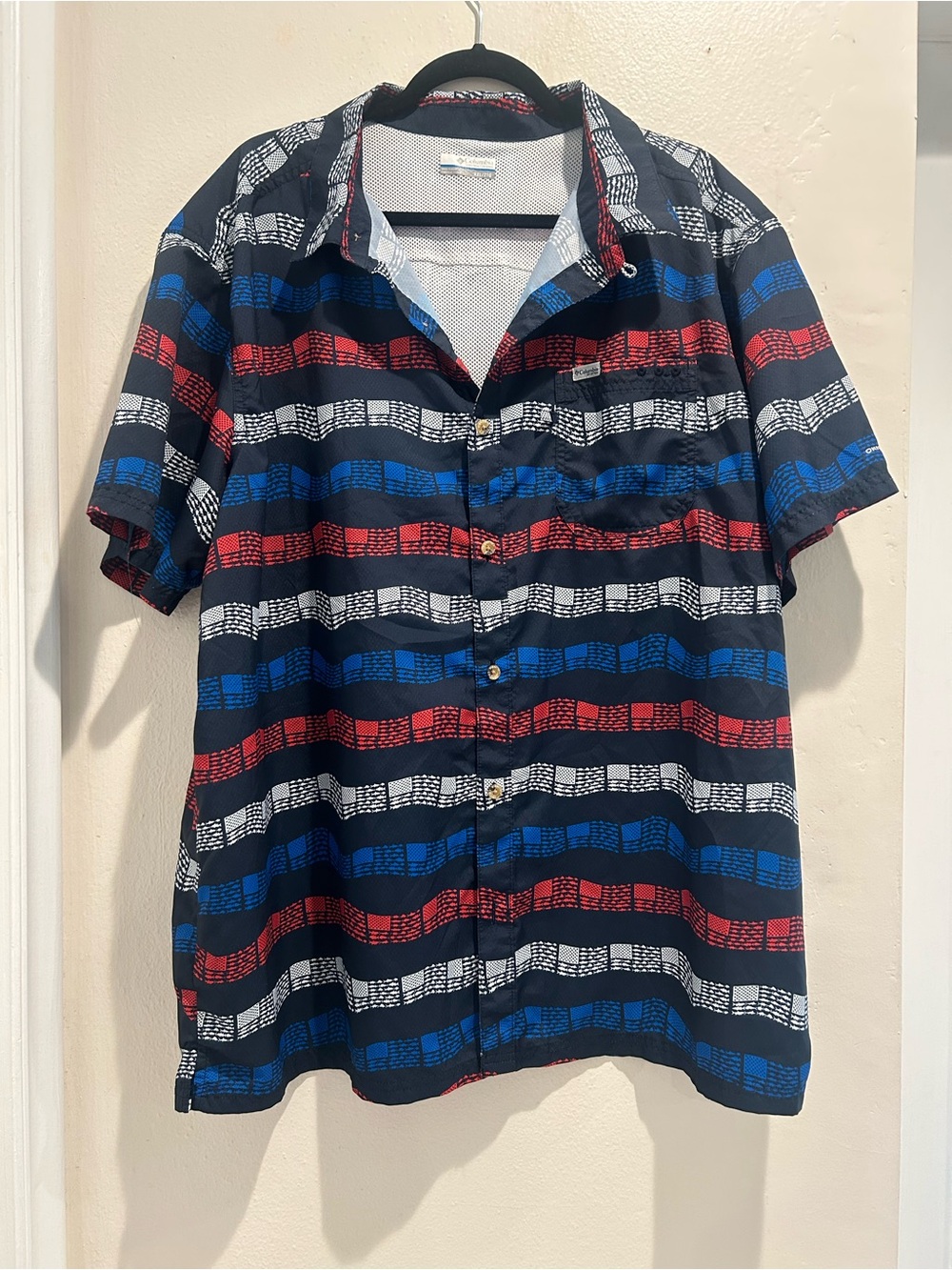 Columbia PFG  Fish Short Navy with Red & Blue